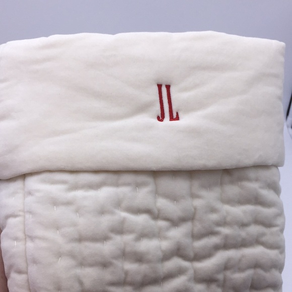 Pottery Barn Quilted Velvet Christmas Stocking JL - Picture 2 of 12